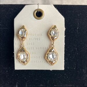 Anthropologie Molten Crystal Drop Earrings.NWT